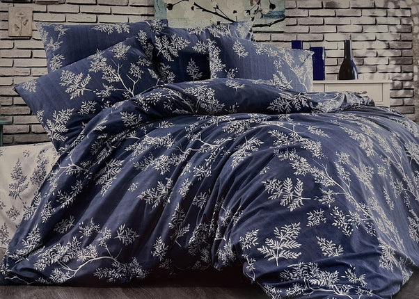 Miss Bella MISS BELLA 2-PERSOONS DEKBEDOVERTEK 4 DELIG DONKER BLAUW