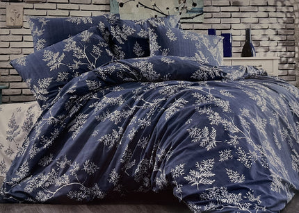 Miss Bella MISS BELLA 2-PERSOONS DEKBEDOVERTEK 4 DELIG DONKER BLAUW