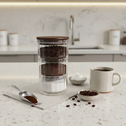 MLX Acacia Bewaardoos / Voorraadpot / Snoeppot 3 laags