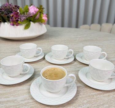 MLX Nora / Petek Espressoset 12 Delig | 6 Persoons