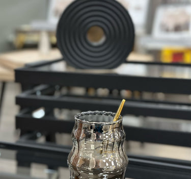 MLX Ribbed Line 2 delige Borosilikatglas 500 ml Black