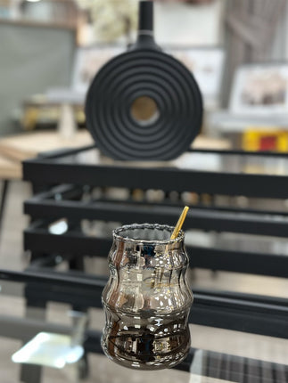 MLX Ribbed Line 2 delige Borosilikatglas 500 ml Black