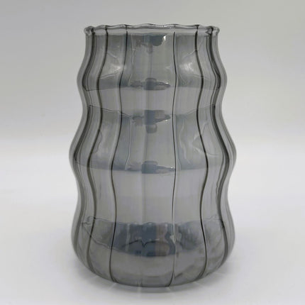 MLX Ribbed Line 2 delige Borosilikatglas 500 ml Black