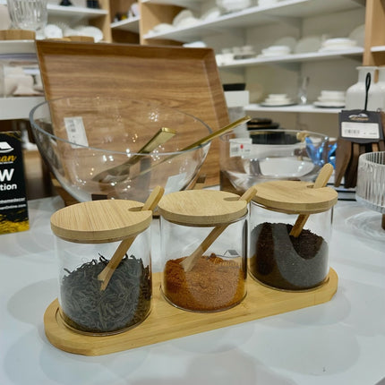 MULEX 3 delige voorraadpotten met lepel