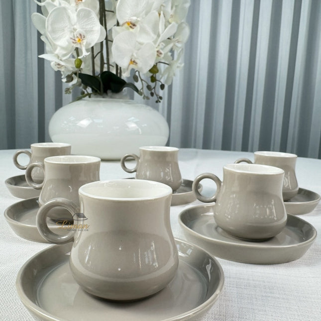 MULEX Espressoset 12 Delig | 6 Persoons Beige