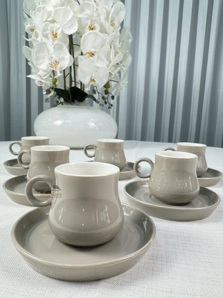 MULEX Espressoset 12 Delig | 6 Persoons Beige