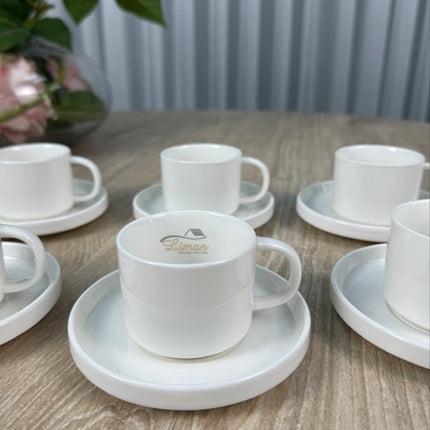 MULEX Espressoset 12 Delig | 6 Persoons Wit