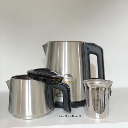 MULEX Mulex Elektrische Theepot 1 / 2 Liter Geborsteld RVS