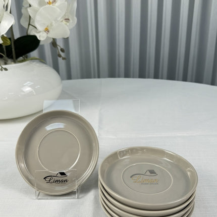 MULEX Porselein Theeschotel 6 Delig Beige