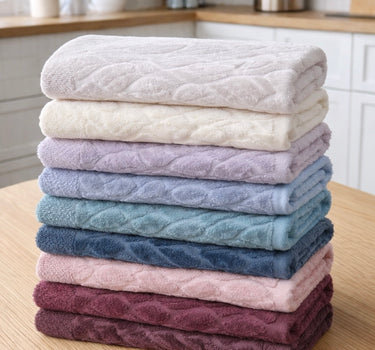 NURPAK Nurpak Fluweel Handdoek 50 x 90 Cm | Donker Turquoise