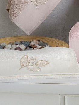 NURPAK Nurpak Pırıltı Yaprak Handdoek 30 x 50 Cm | Wit