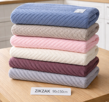 NURPAK Nurpak Zikzak Handdoek 90 x 150 Cm | Paars
