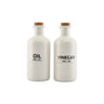 ONA Olie- en azijnfles set 60cl wit Cucina