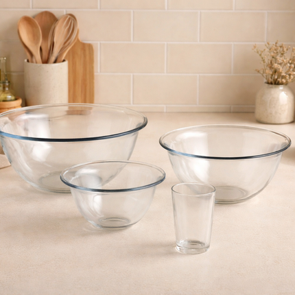 PASABAHCE Pasabahce Arda Turkmen Glazen meng- / beslagkommen 4 Delig