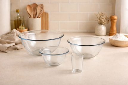 PASABAHCE Pasabahce Arda Turkmen Glazen meng- / beslagkommen 4 Delig