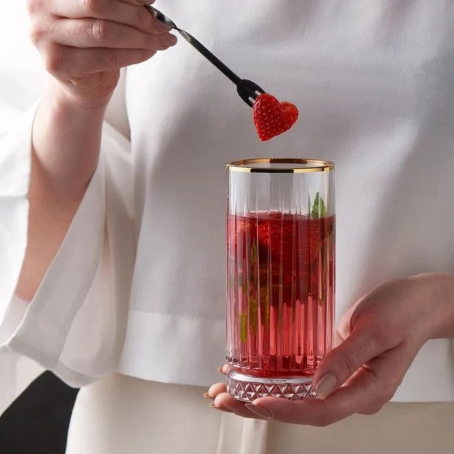 PASABAHCE Pasabahce Elysia Gold Touch Limonade Glazen 4 Delig 280cc