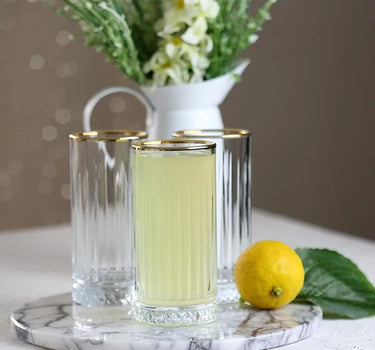 PASABAHCE Pasabahce Elysia Gold Touch Limonade Glazen 4 Delig 280cc