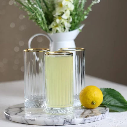 PASABAHCE Pasabahce Elysia Gold Touch Limonade Glazen 4 Delig 280cc