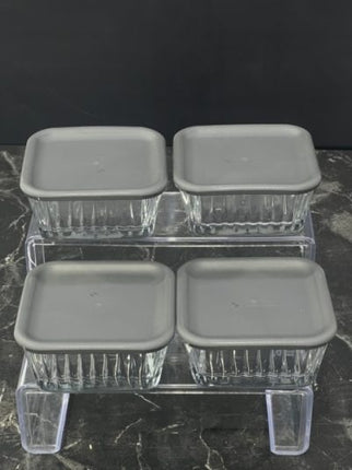 PASABAHCE Pasabahce Frezya Saus Kommen met Deksel  ( 8 Delig ) 220 cc