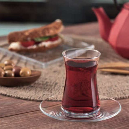 PASABAHCE Pasabahce Heybeli Glazen Theeonderzetters – 6 Delig