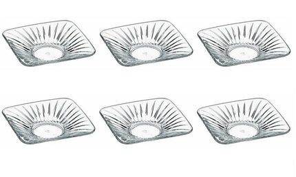 PASABAHCE Pasabahce Kare Glazen Theeonderzetters – 6 Delig