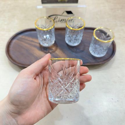 PASABAHCE Pasabahce Timeless  Borrelglazen Gold 4 Delig