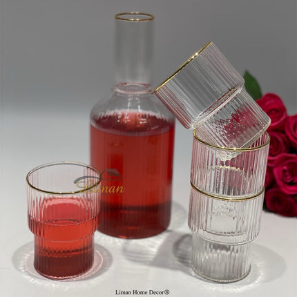 Perotti Perotti Lisbone Karaaf set Gold 5 Delig