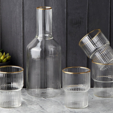 Perotti Perotti Lisbone Karaaf set Gold 5 Delig