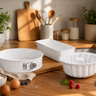 polochef PoloChef Planeta - 3-Delige Wit Granieten Bakvormenset – Springvorm – Cakevorm – Tulbandvorm – Anti-aanbak