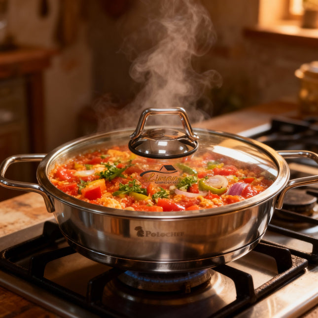 polochef Polochef Proline omeletset met deksel RVS | 20 cm