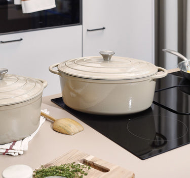 S & P Kookpot 41x26cm gietijzer beige Ferno