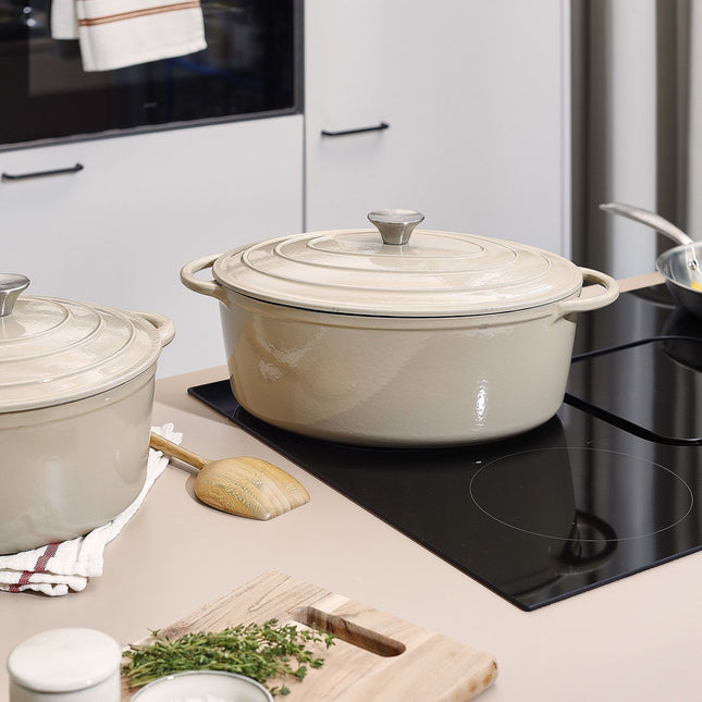 S & P Kookpot 41x26cm gietijzer beige Ferno