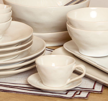 S & P Rocca Espresosset / Mokkaschotel 9,5cl beige 8 Delig | 4 Persoons