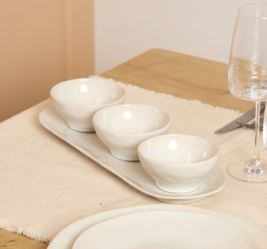 S & P Rocca Schalenset | Beige 4 Delig Organisch Vorm