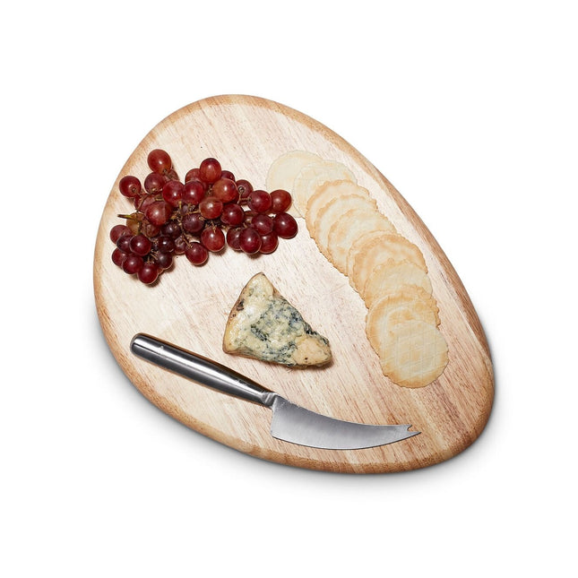 S & P Serveerplank 36x26cm met mes hout Fromage
