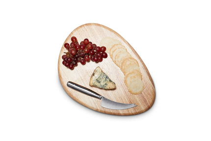 S & P Serveerplank 36x26cm met mes hout Fromage