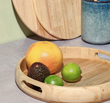 S & P Serveerschaal 32xH5cm hout Essenza