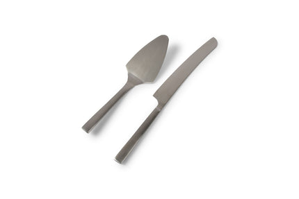 S & P Taartschep en mes set zilver Equip