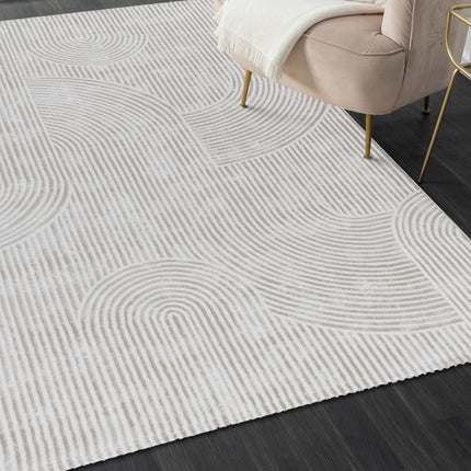 SEHRAZAT SEHRAZAT MODA 1120 BEIGE BOOGJES  VLOERKLEED