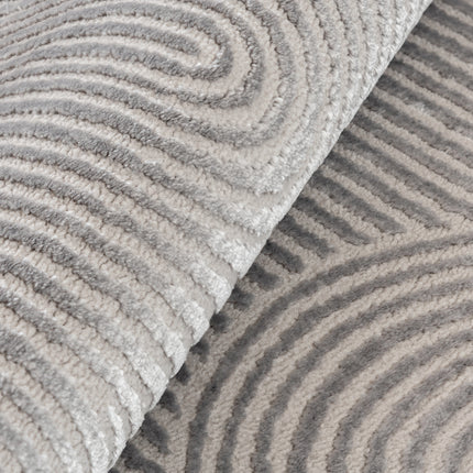 SEHRAZAT SEHRAZAT MODA 1130  GRIJS BOOGJES VLOERKLEED