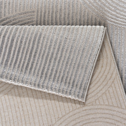 SEHRAZAT SEHRAZAT MODA 1130  GRIJS BOOGJES VLOERKLEED