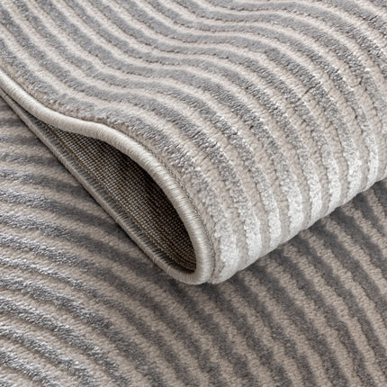 SEHRAZAT SEHRAZAT MODA 1130  GRIJS BOOGJES VLOERKLEED