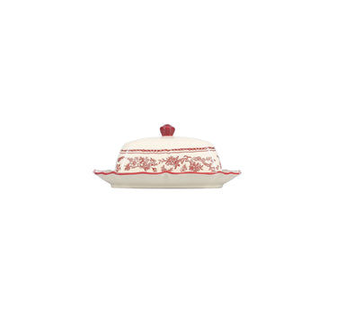 S|P Collection Boterpot 20x14,5xH8,5cm burgundy Cyril