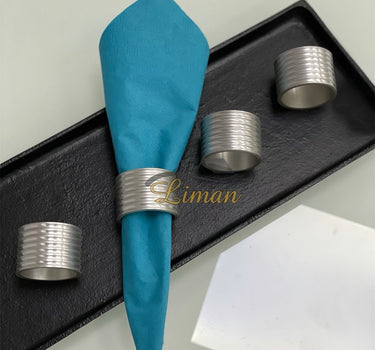 S|P Collection Centro Servetring 4 cm Lijn Zilver 4 Delig