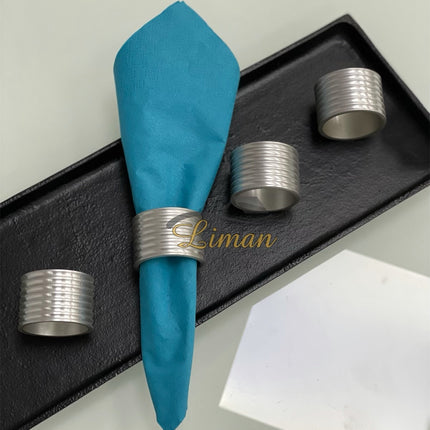 S|P Collection Centro Servetring 4 cm Lijn Zilver 4 Delig