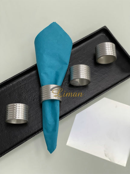 S|P Collection Centro Servetring 4 cm Lijn Zilver 4 Delig