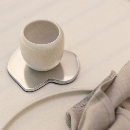 S|P Collection GLASONDERZETTER ORGANISCH ZILVER CHARM - SET/4