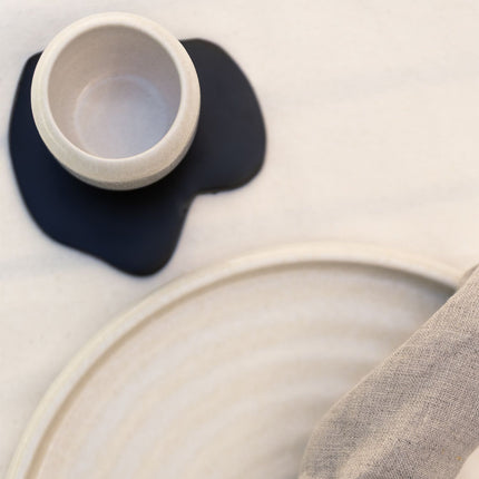 S|P Collection GLASONDERZETTER ORGANISCH ZWART CHARM - SET/4