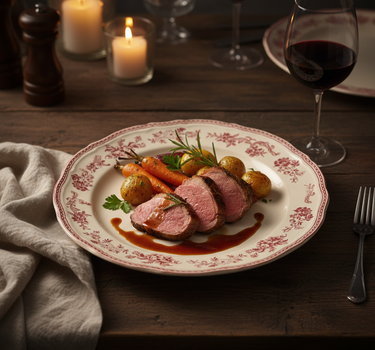 Plat bord 27cm burgundy Cyril