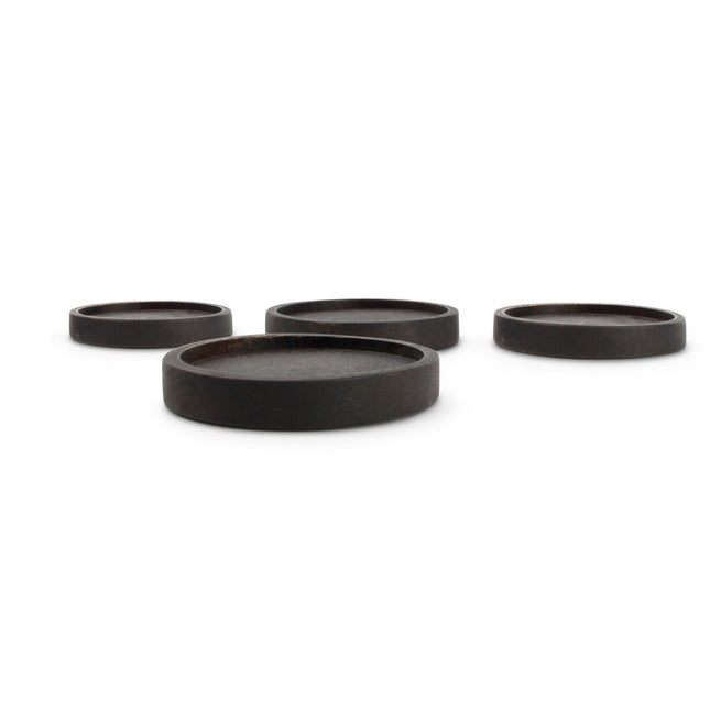 S|P Collection Rural Glasonderzetter hout zwart - set/4